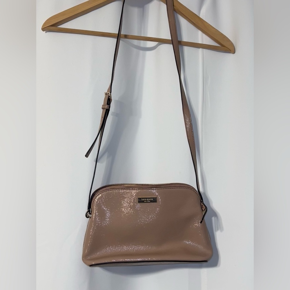 kate spade Taupe Patent Leather Crossbody